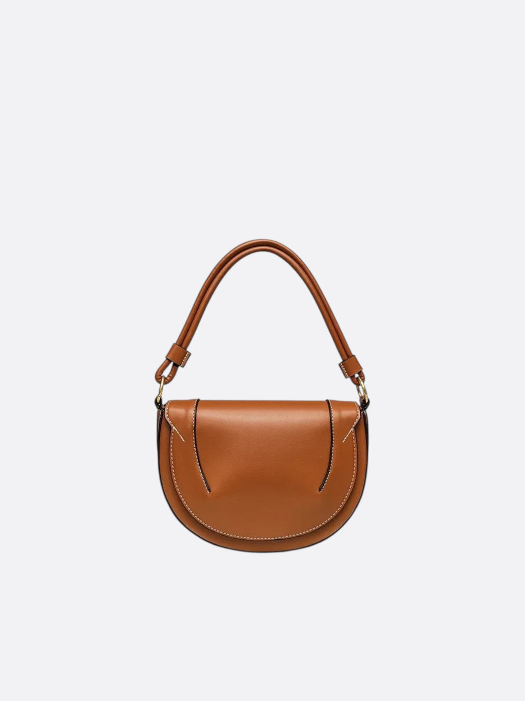 Sac demi-lune cuir camel