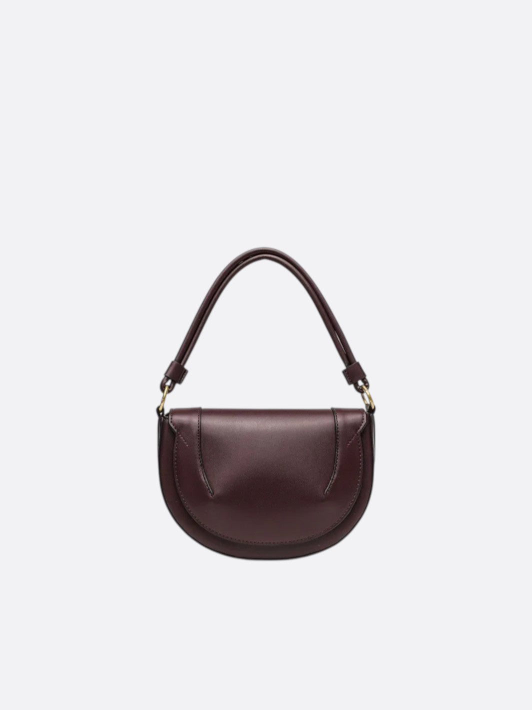 Sac demi-lune cuir marron foncé