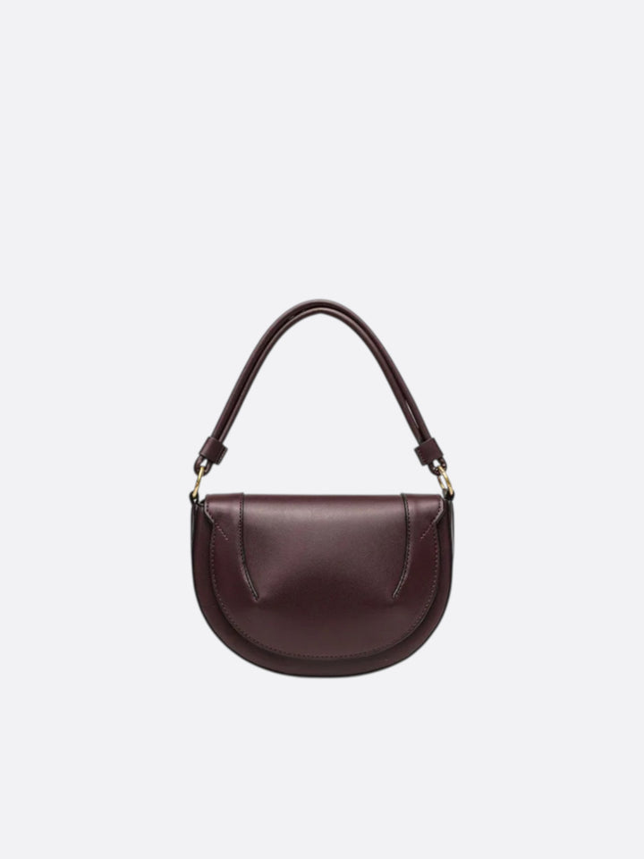 Sac demi-lune cuir marron foncé