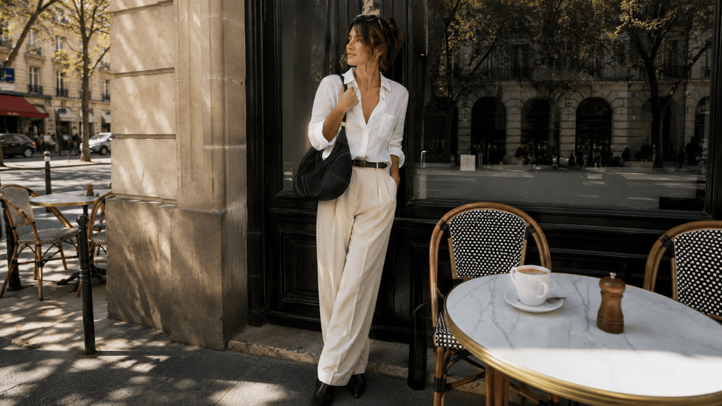 sac demi-lune cuir grainé