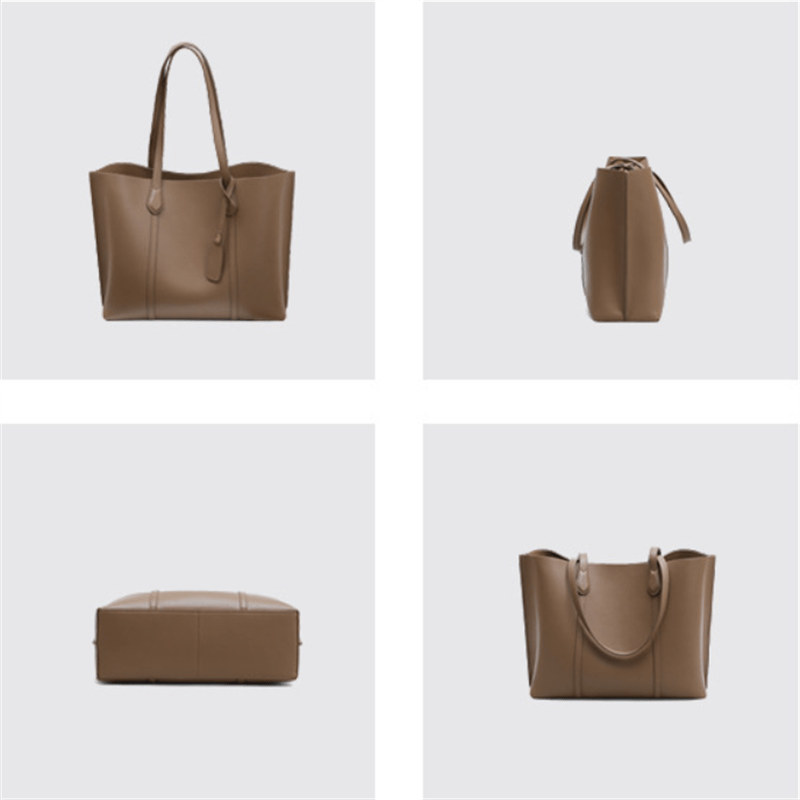 Smooth leather tote bag
