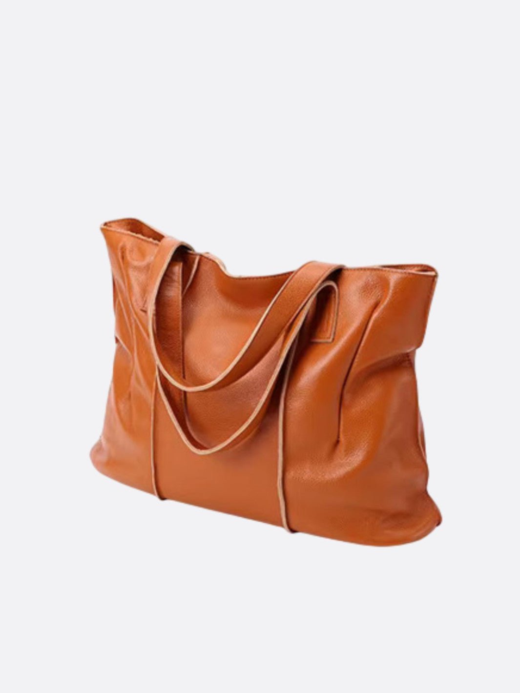 sac cabas cuir camel 