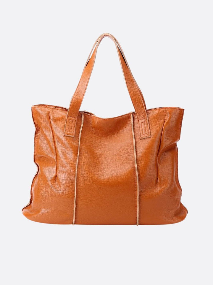 cabas cuir camel