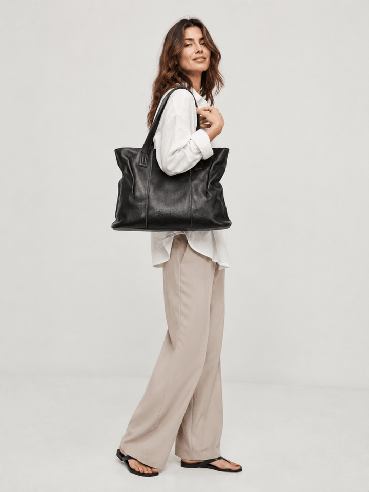 cabas cuir souple femme