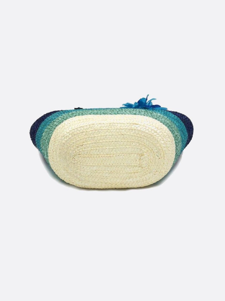 Cabas en paille avec fleur <br>Floreal