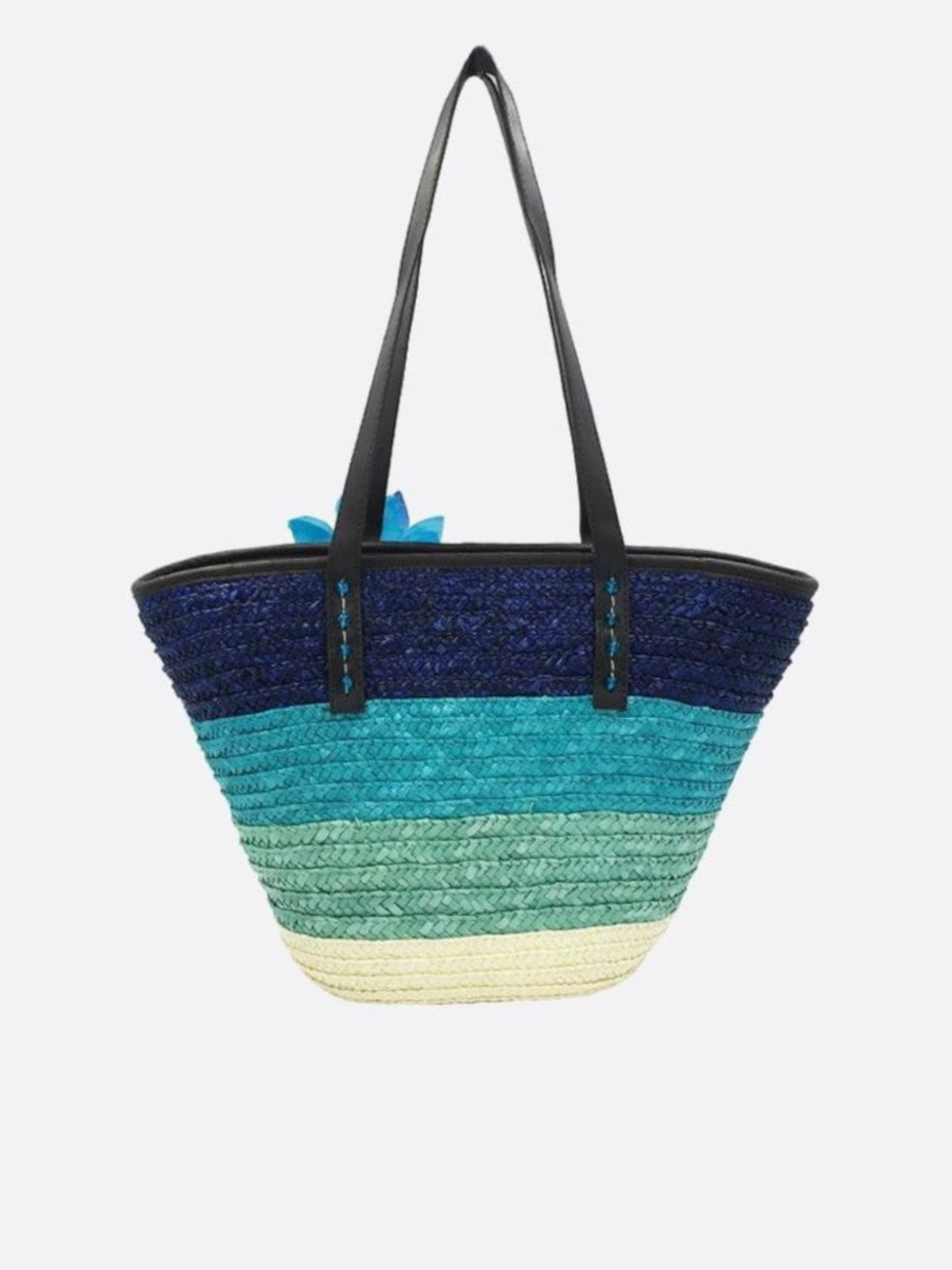 Cabas en paille avec fleur <br>Floreal