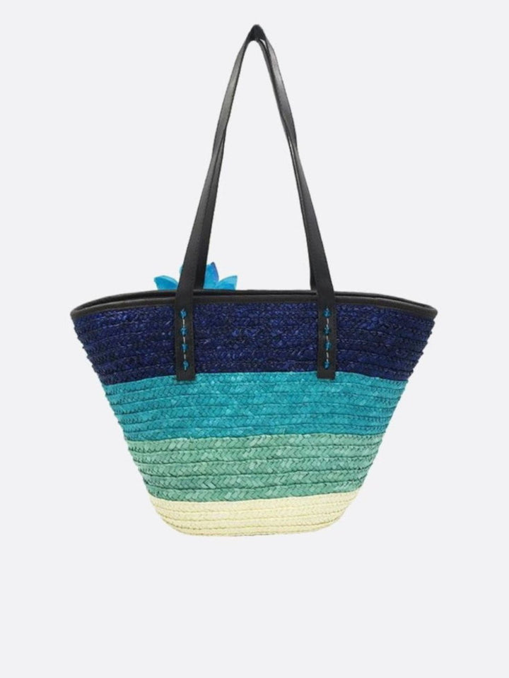 Cabas en paille avec fleur <br>Floreal