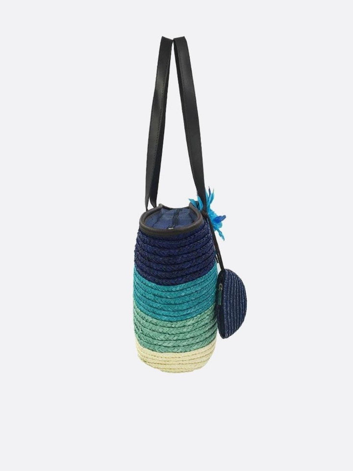 Cabas en paille avec fleur <br>Floreal