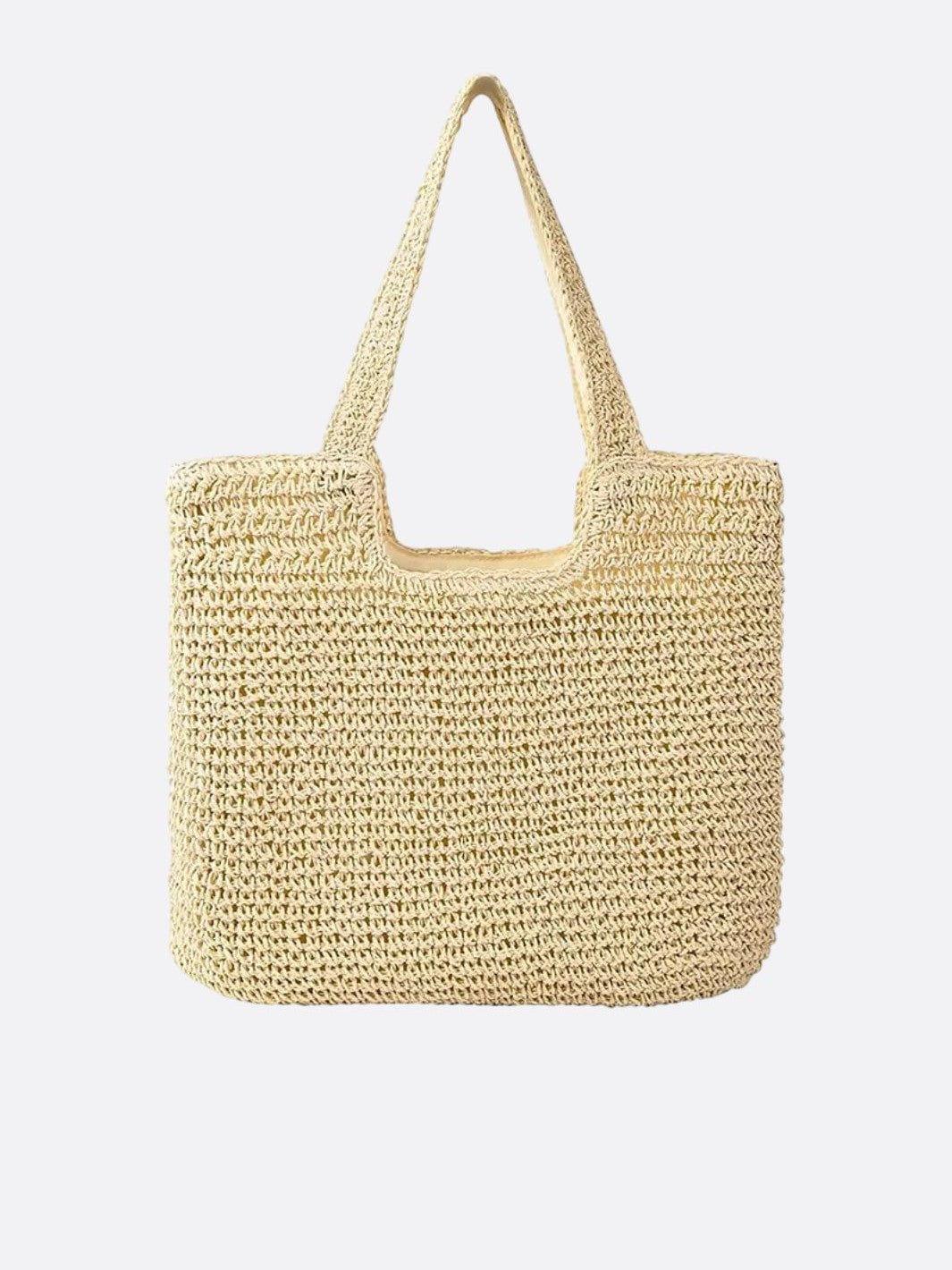 cabas paille jaune champagne