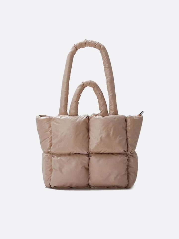 Cabas matelassé beige