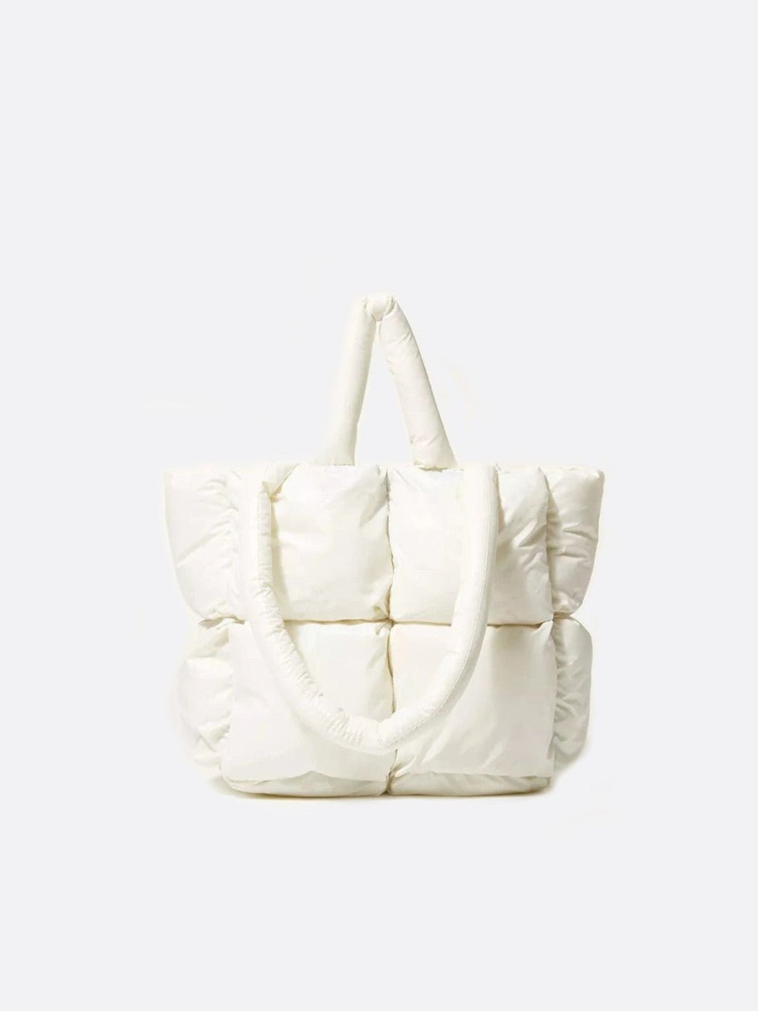 Cabas matelassé blanc