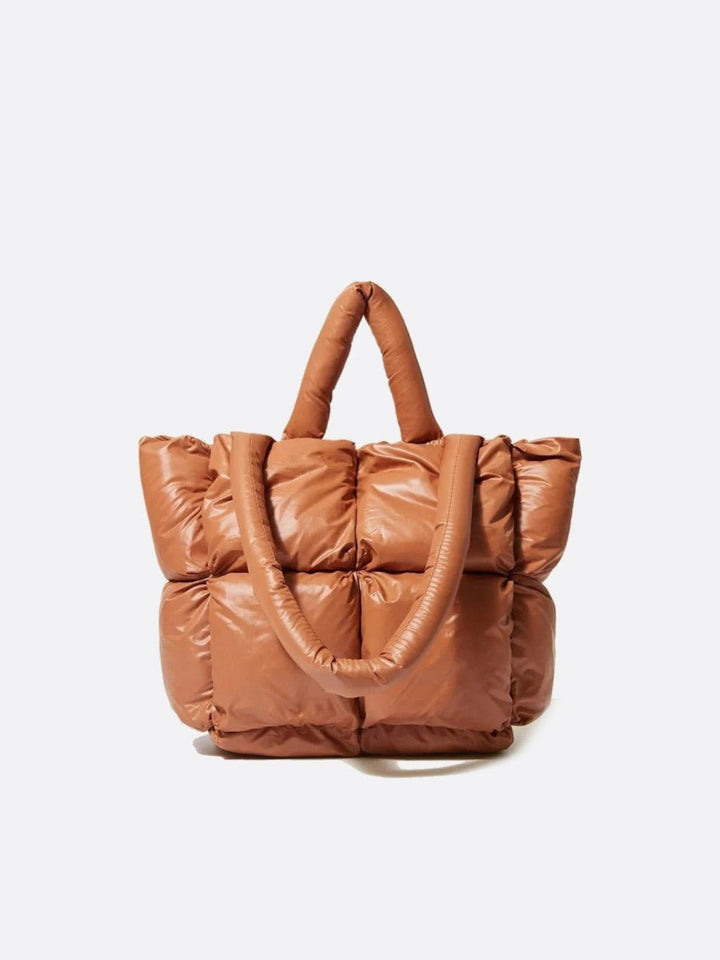 Cabas matelassé camel