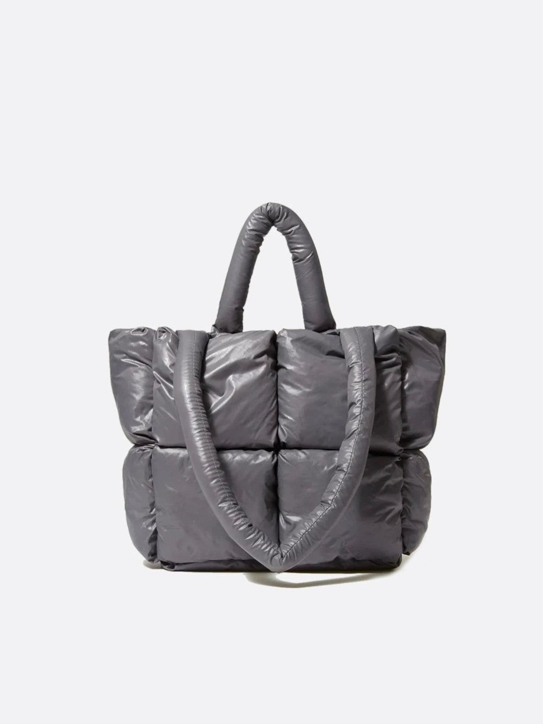 Cabas matelassé gris