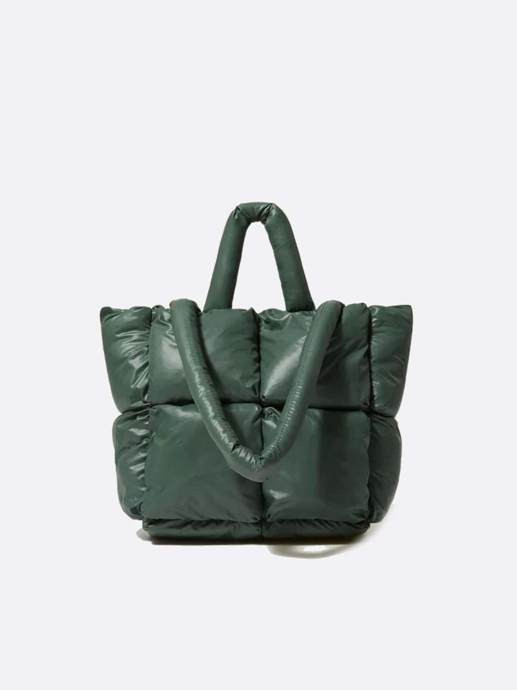 Cabas matelassé vert foncé