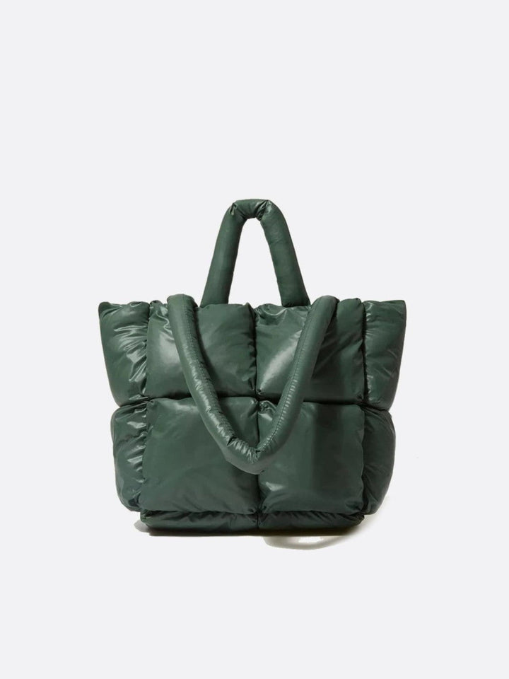 Cabas matelassé vert foncé