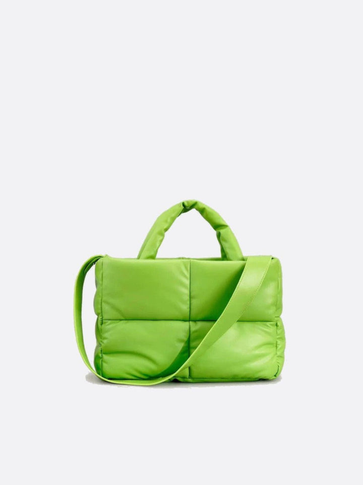 Cabas matelassé rectangulaire vert