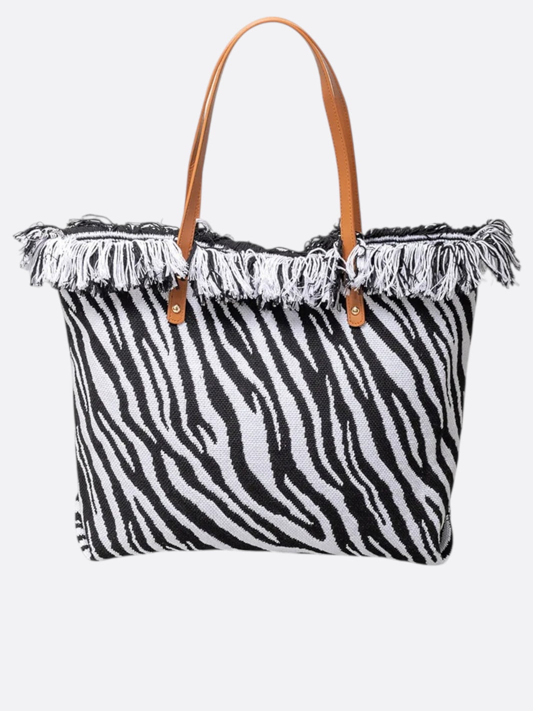 sac noir et blanc zèbre