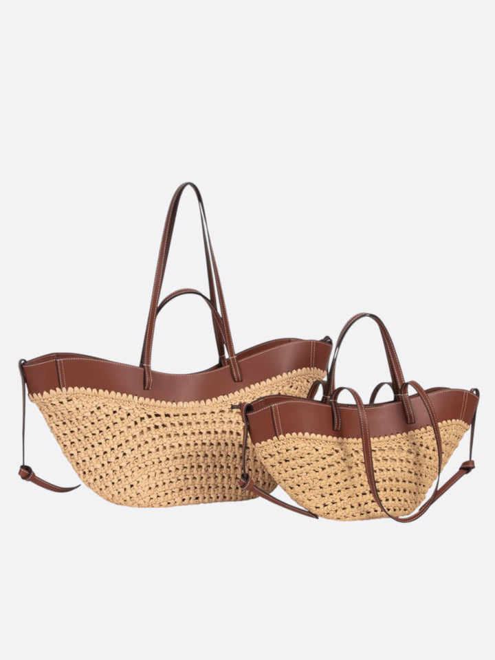 cabas paille cuir
