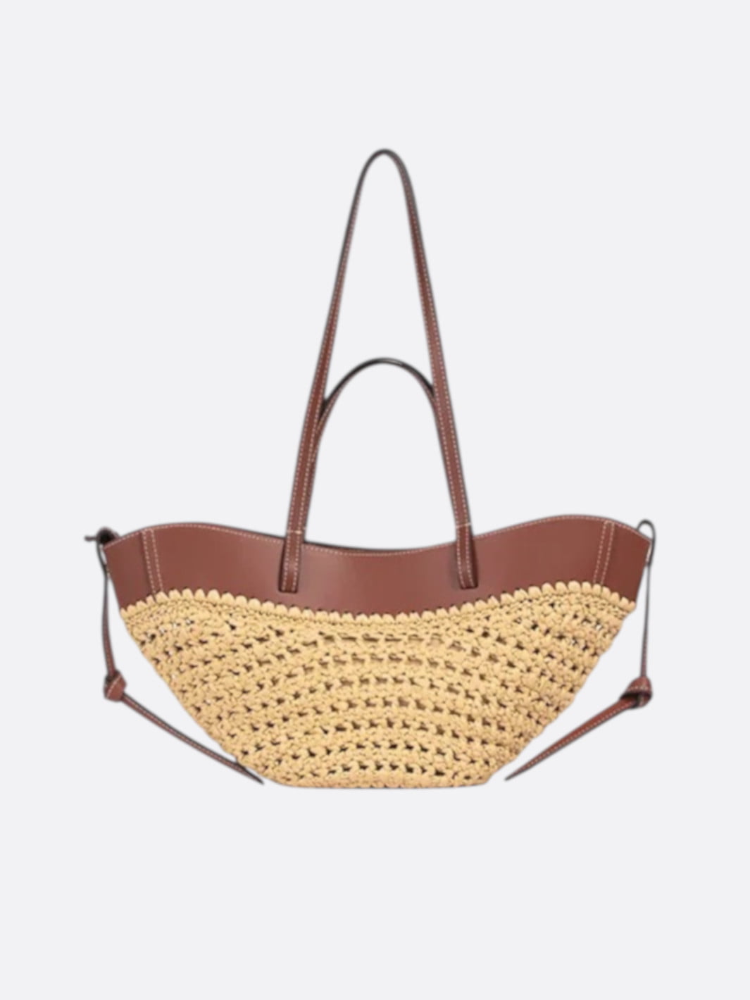 sac cabas paille et cuir