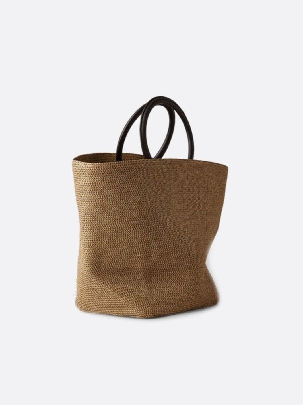 Cabas paille et anses cuir <br>Circe