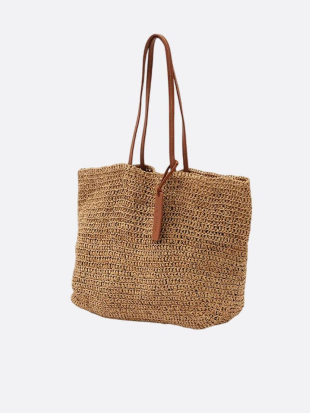 sac souple en paille tressée