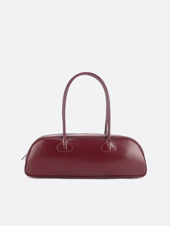 sac long cuir bordeaux
