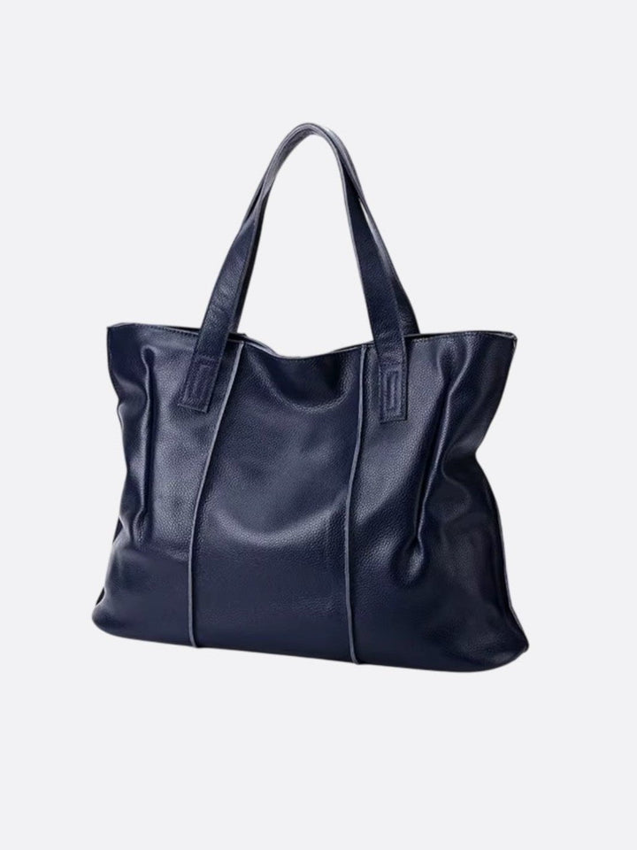 sac cuir bleu marine