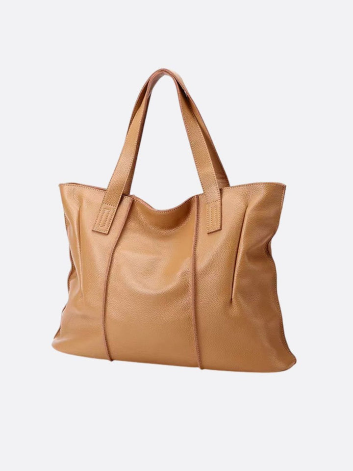 sac cuir beige femme