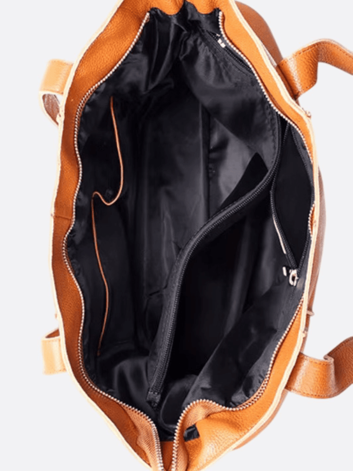 Grand sac cabas en cuir souple <br>Virevolte