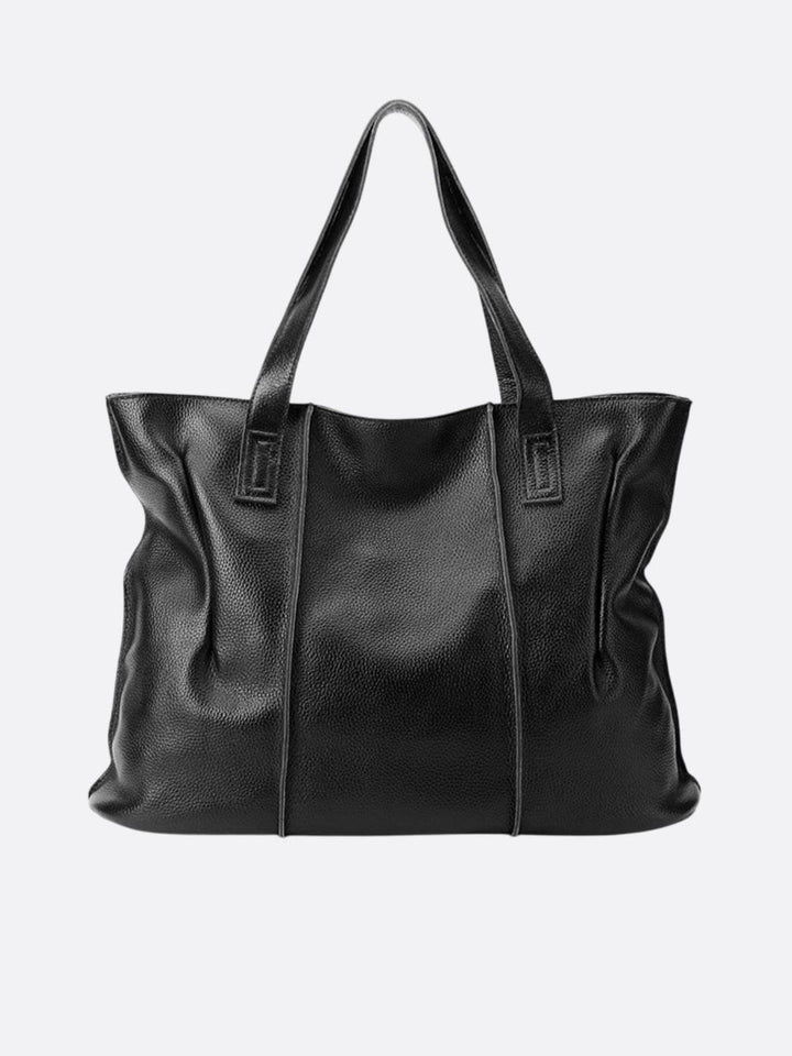 grand sac cabas cuir noir