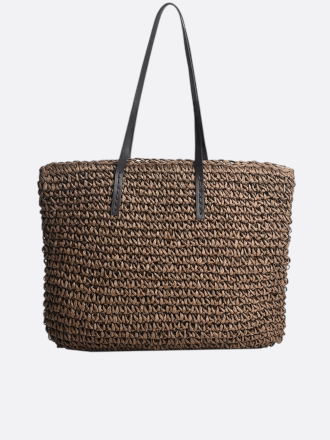 grand sac cabas paille marron