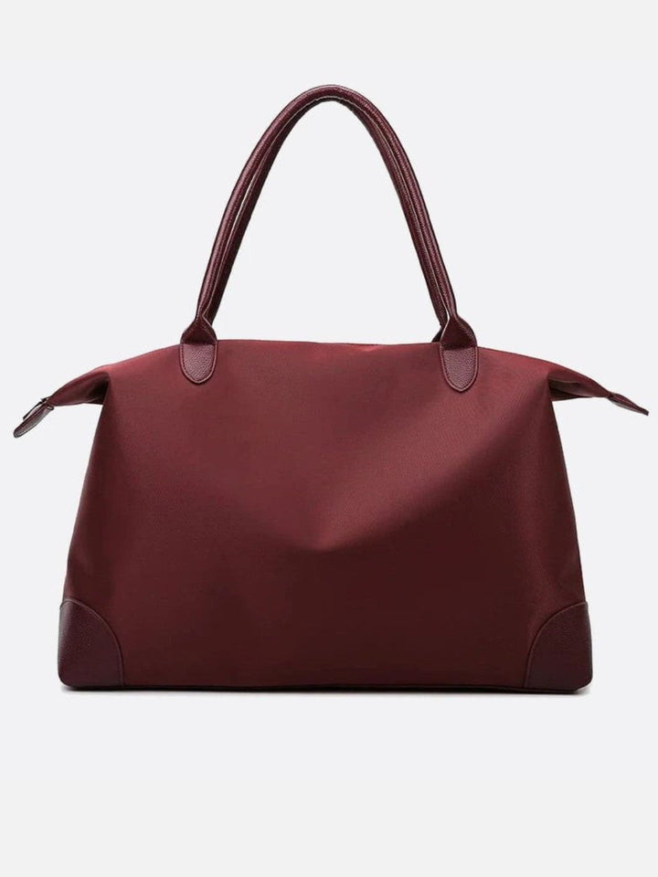 Grand sac de voyage en toile bordeaux