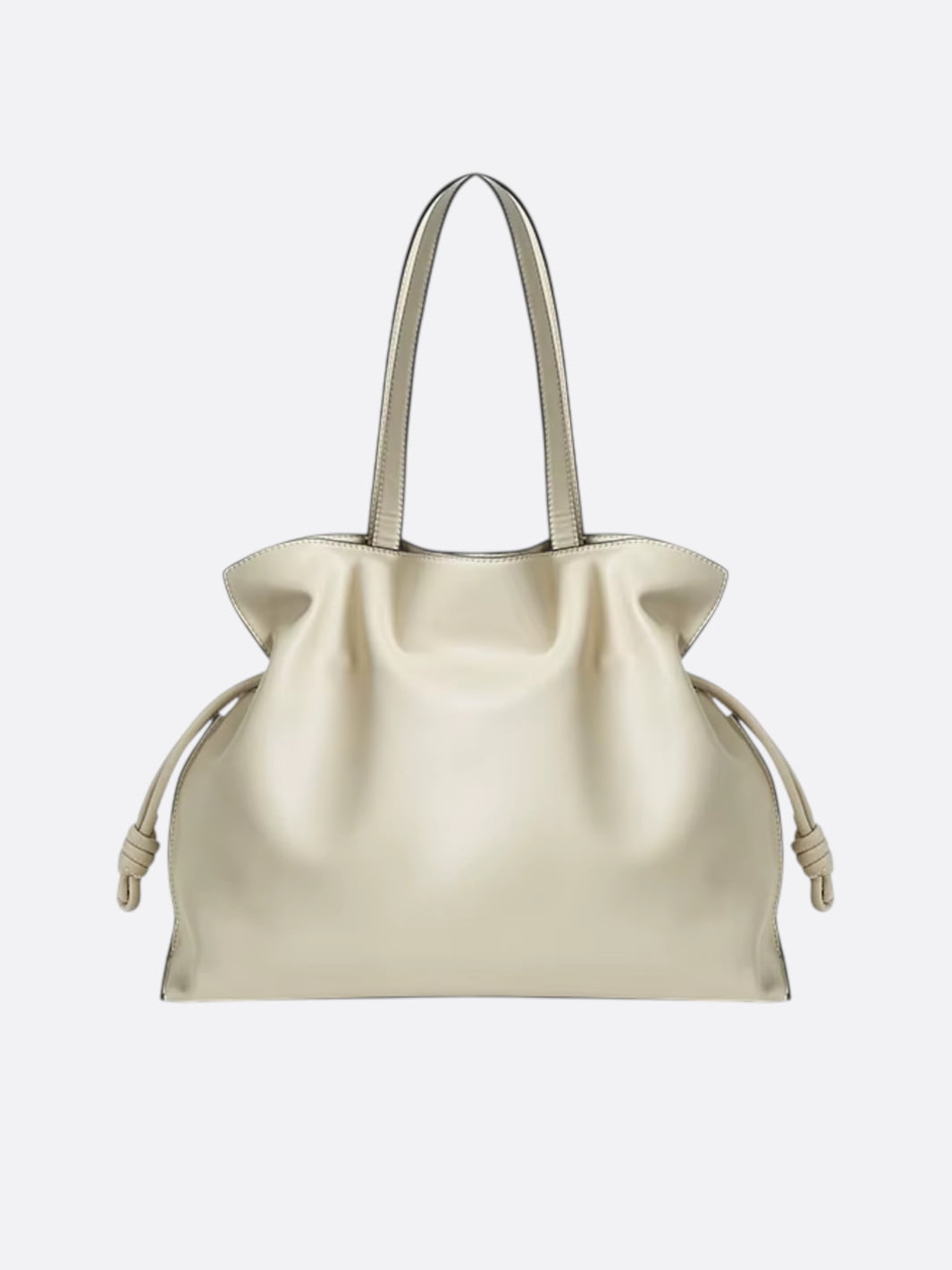 grand sac cuir souple blanc