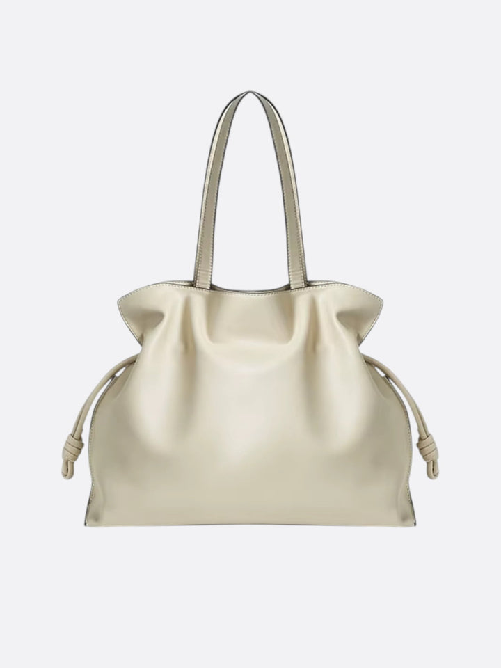 grand sac cuir souple blanc