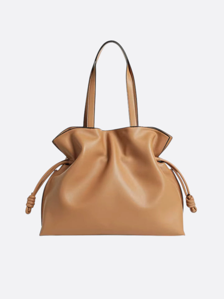 grand sac cuir souple camel