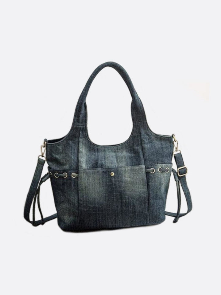 Grand sac jeans bleu marine