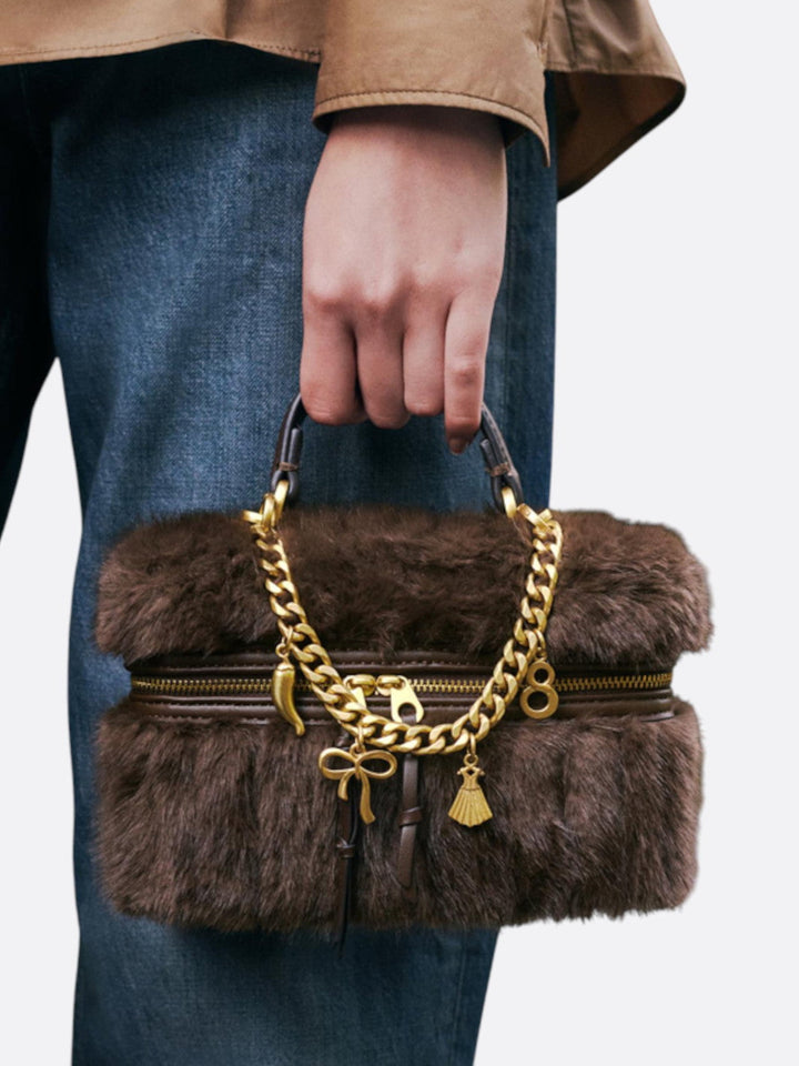 Mini sac fausse fourrure femme