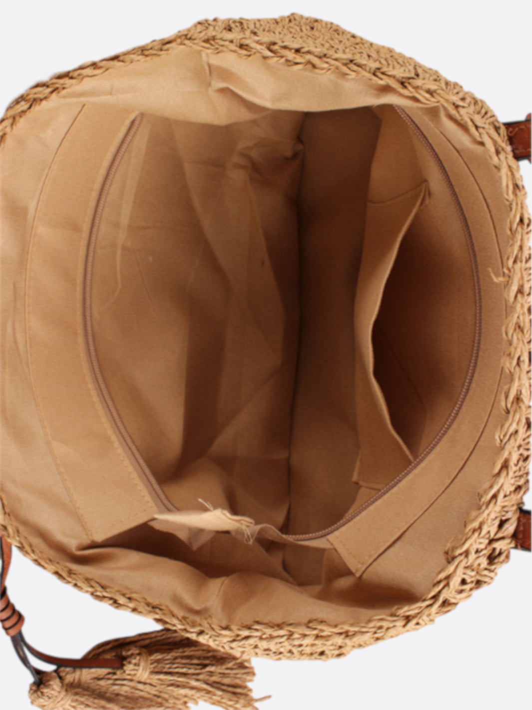 Korb-Shopper aus Stroh und Leder <br>Venzia