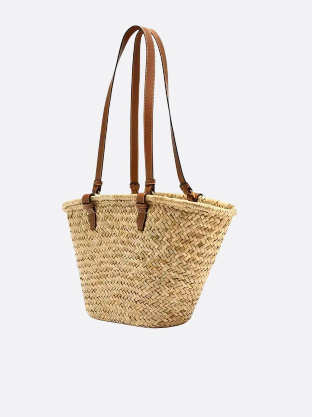 Panier anse cuir