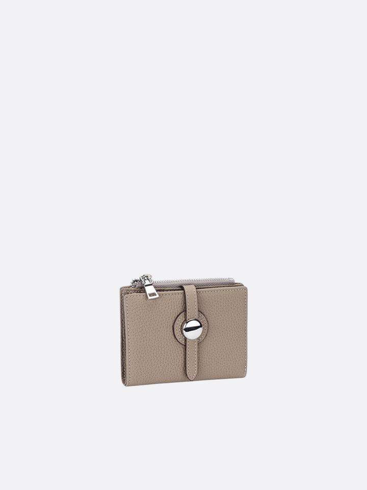 portefeuille cuir petit format gris
