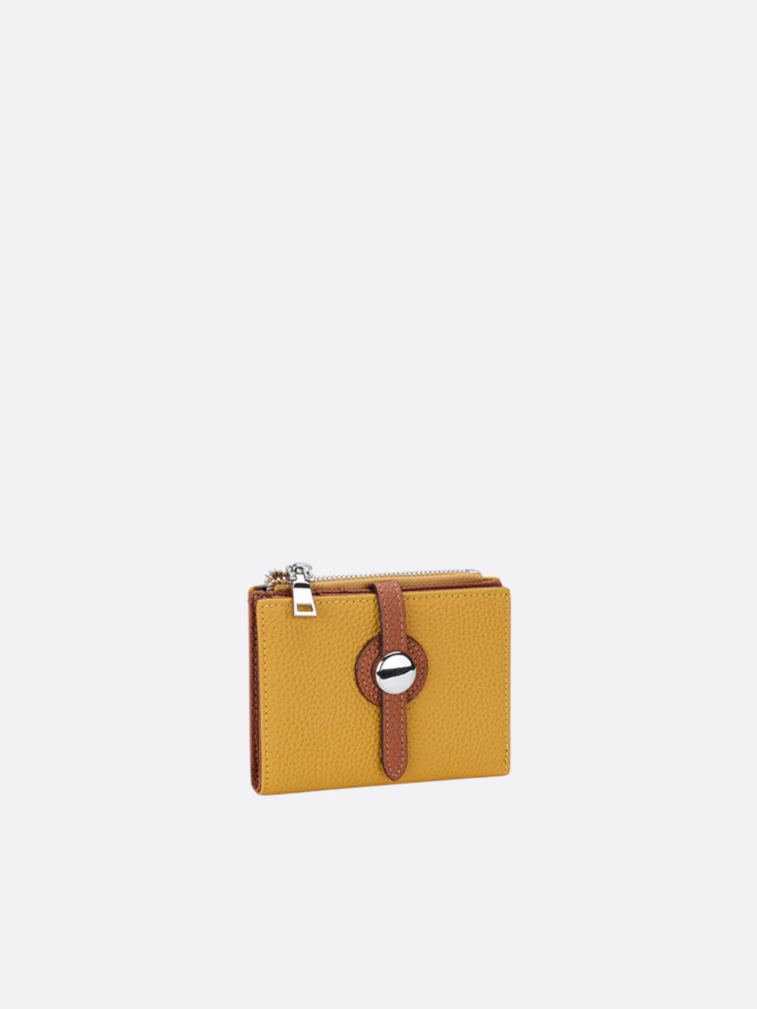 portefeuille cuir petit format jaune