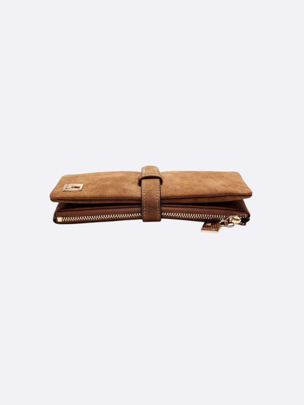 Plånbok i nubuck-effekt <br>Havana