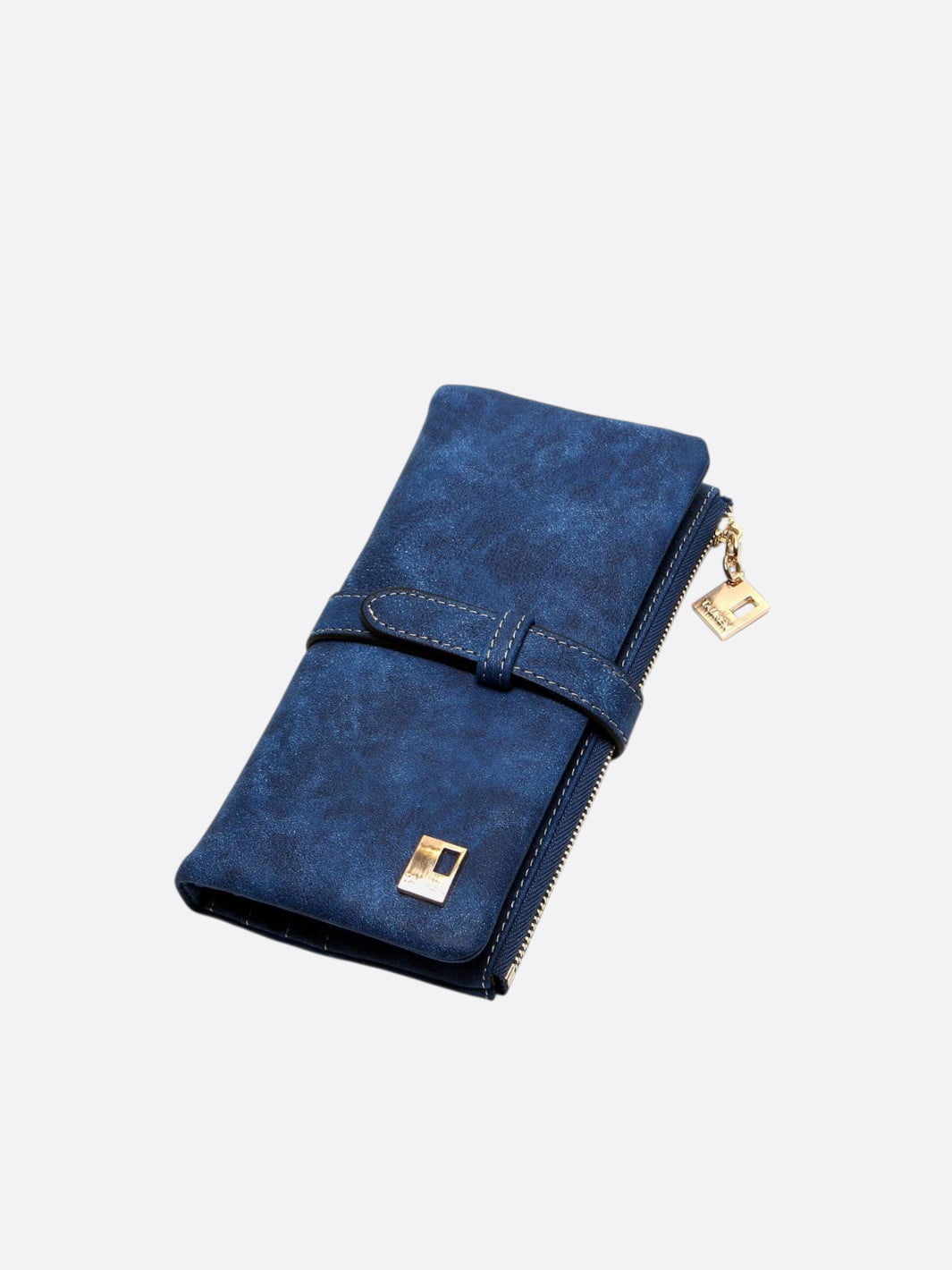 Portefeuille nubuck bleu