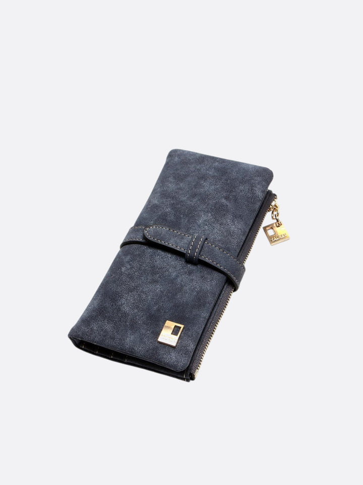 Portefeuille nubuck gris