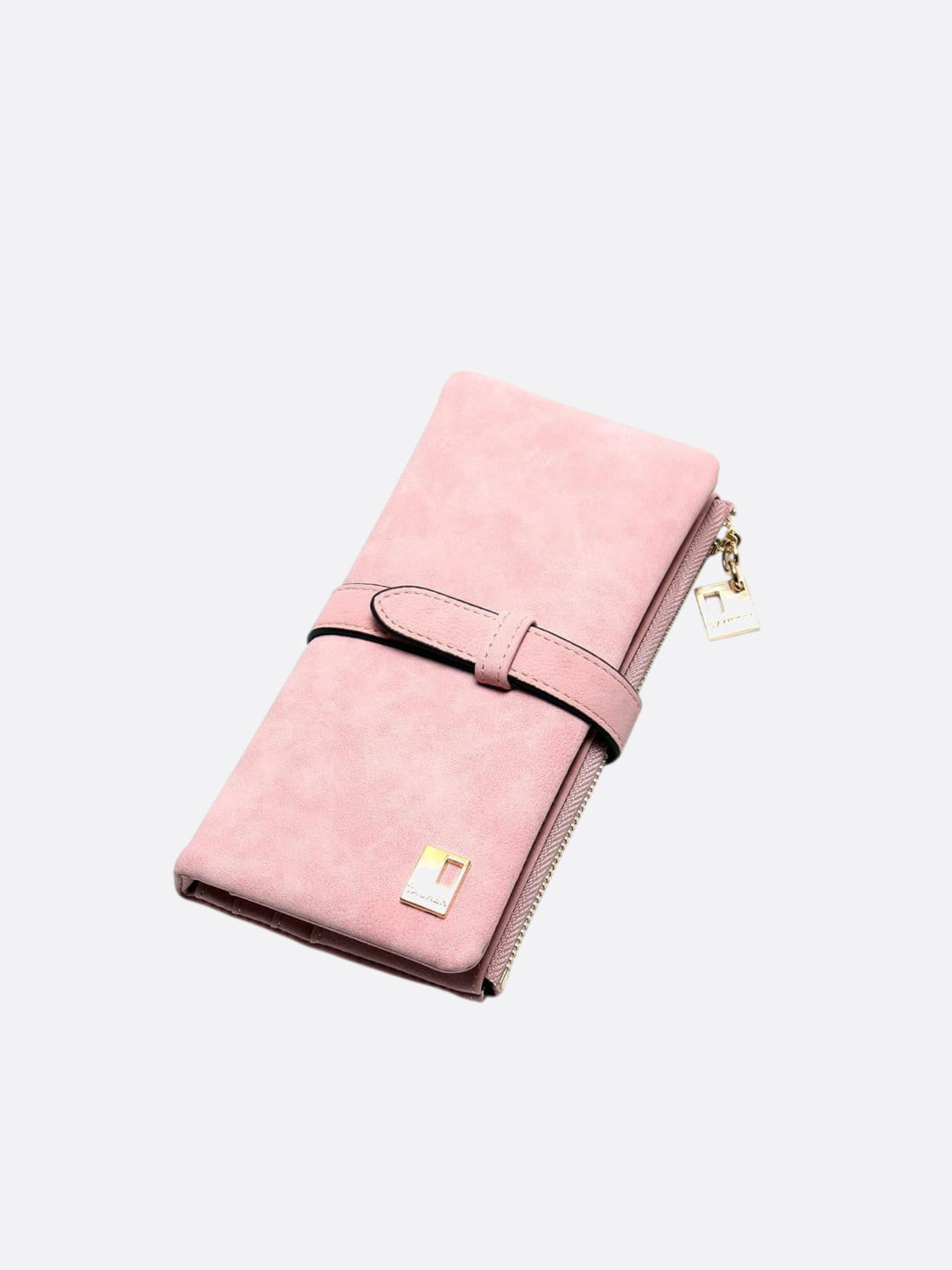Portefeuille nubuck rose