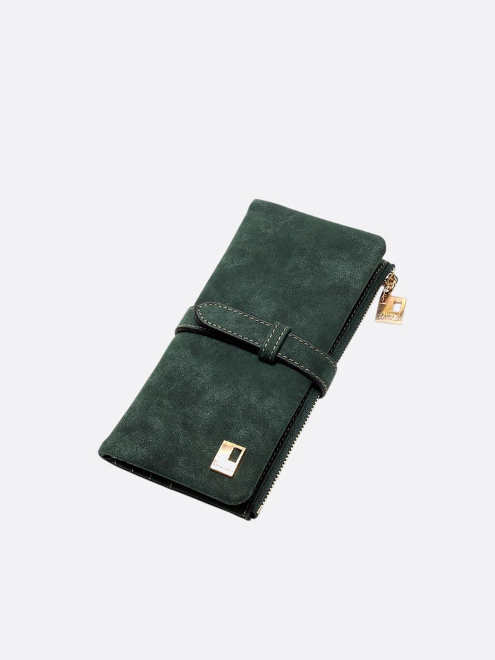 Portefeuille nubuck vert
