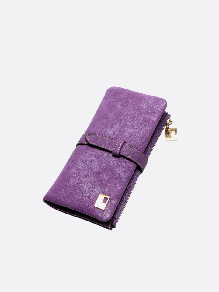 Portefeuille nubuck violet