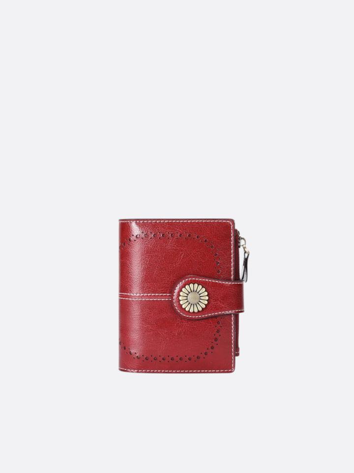 portefeuille cuir rouge