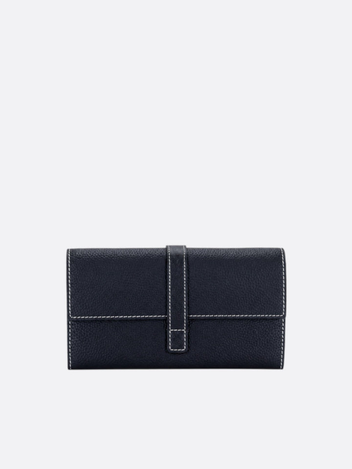 portefeuille cuir noir femme