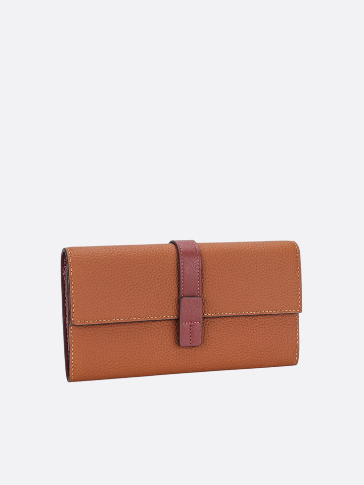 portefeuille coloré cuir marron